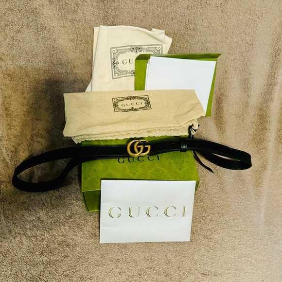 Gucci Accessories - GG Marmont Thin Belt